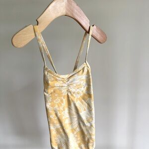 Stella Cove bathing size 4-5T yellow and white floral one piece.